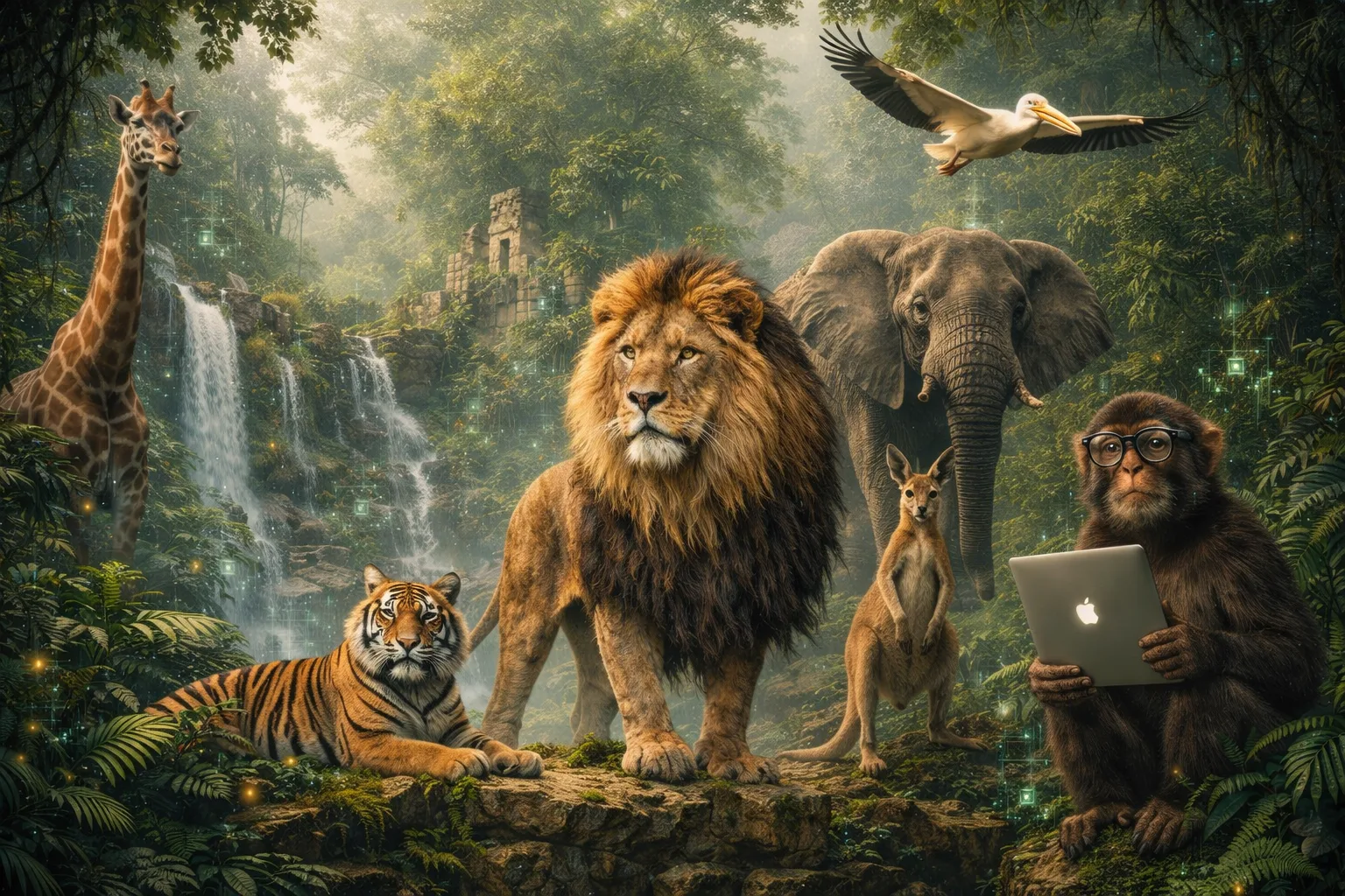 Green jungle background